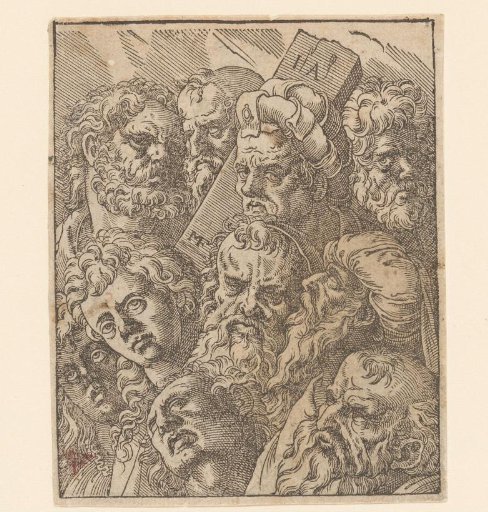 Ten Heads of Men of Different Ages
