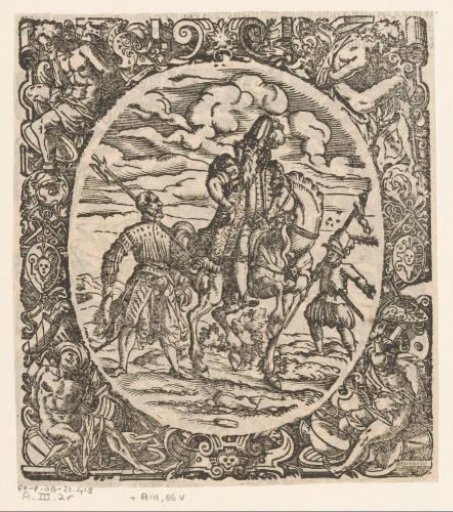 General on Horseback with Two Soldiers
