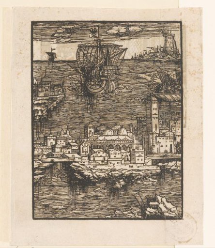 View of Venice with a Bombardment between a Venetian and a Holy Roman Ship