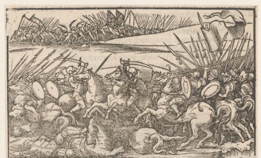A cavalry battle