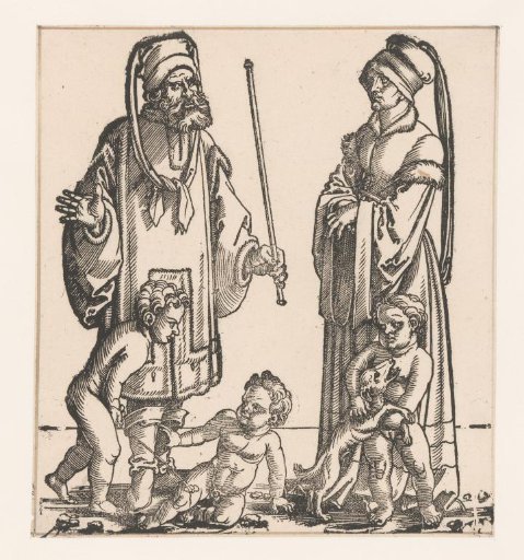 Enos with his wife and children