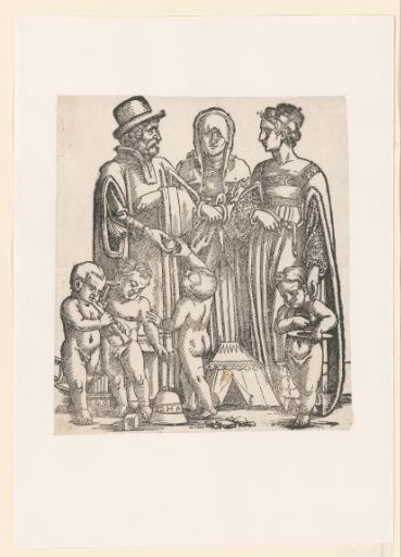Lamech with his wife and children