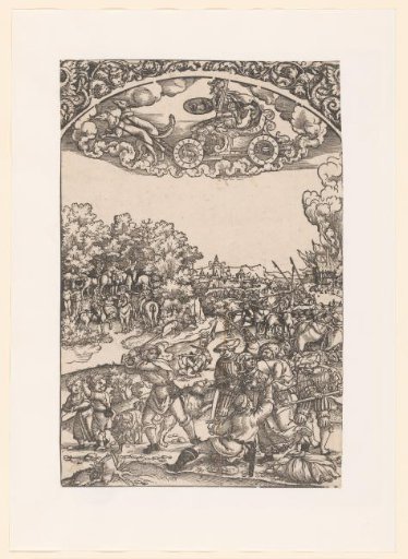Mars in his Triumphal Chariot, beneath him his planetary children