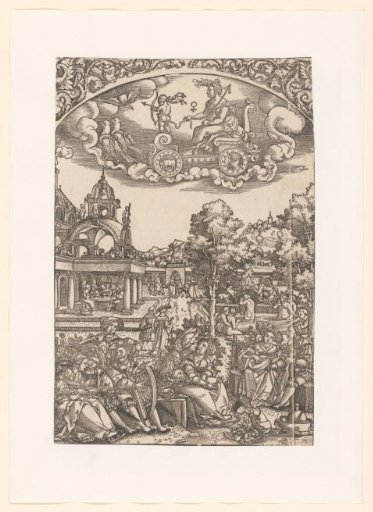 Venus in her Triumphal Chariot, beneath her planetary children