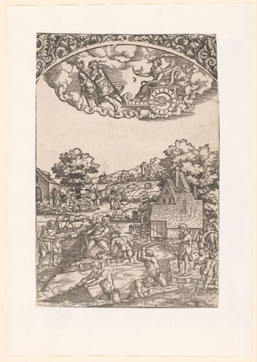 Luna in her Triumphal Chariot, beneath her planetary children