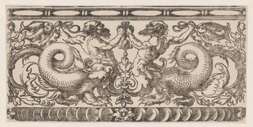 Ornament with Two Fighting Tritons