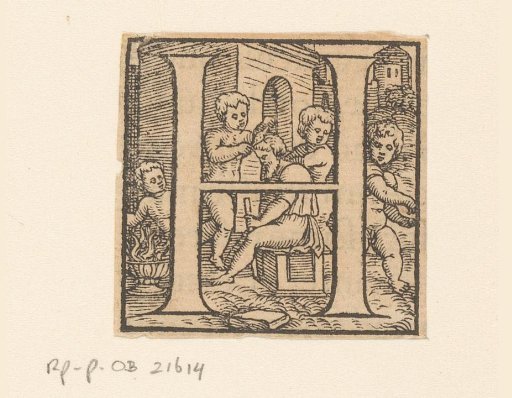Letter H: Children Operating on a Man's Head