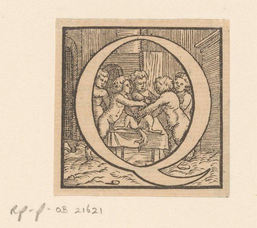 Letter Q: Children Studying the Body of an Animal