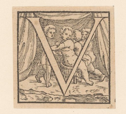 Letter V: Children bandaging the arm of a child
