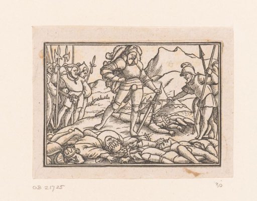 Joshua as Commander of the Israelites with Bodies of the Defeated Kings