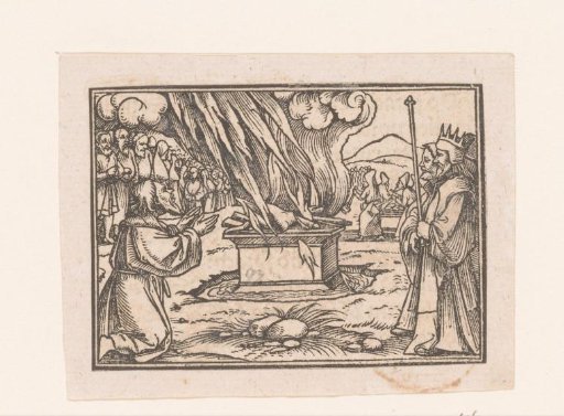 Elisha's Sacrifice is Consumed by Fire