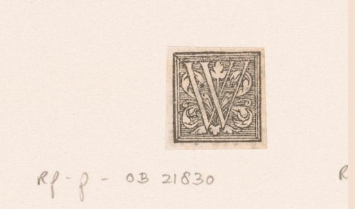 Letter W: Vine ornament