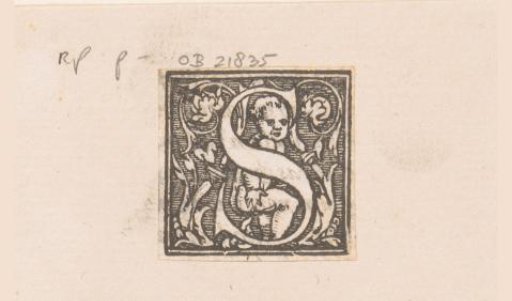 Letter S: A defecating putto