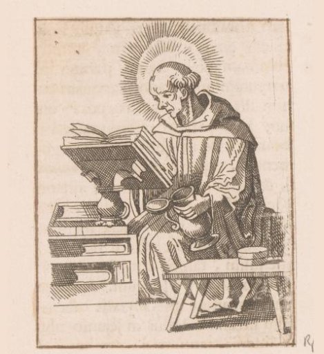 Saint Bernard with a jug of oil