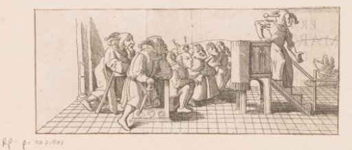 Folly leaves the pulpit with her back to the audience
