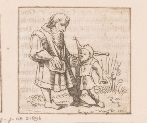 Wise old man with a young Fool