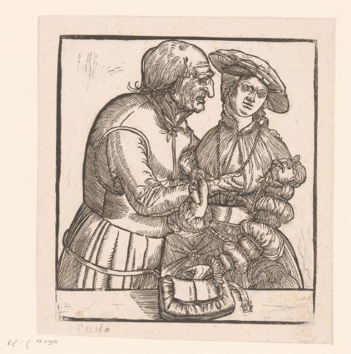 Unequal couple: an old man with a young woman