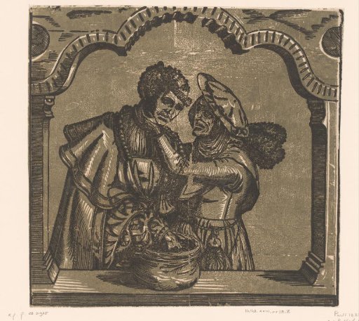 Unequal couple: a young man with an old woman