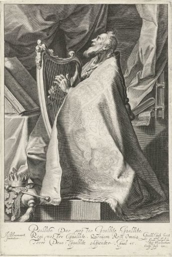 King David Plays the Harp
