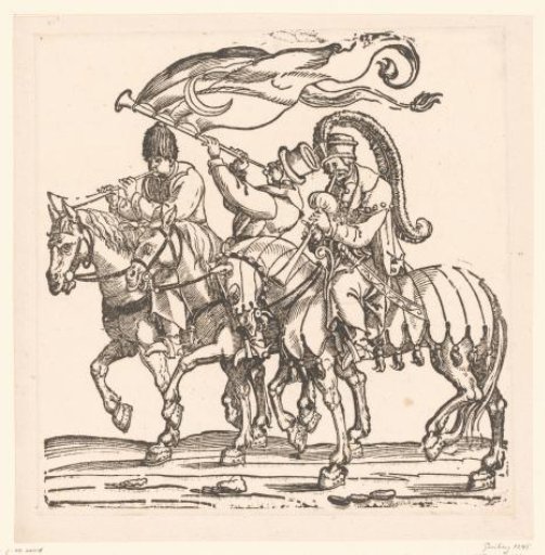 Three Turkish Musicians on Horseback