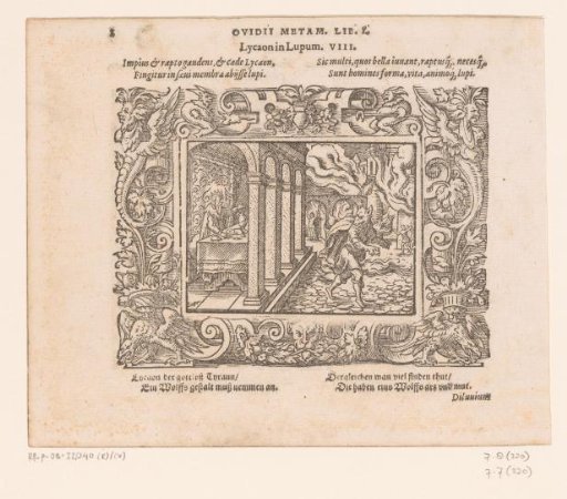 Jupiter Turns King Lycaon into a Wolf