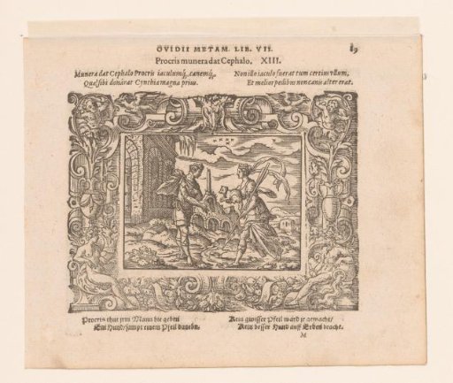 Procris Giving Cephalus a Dog and a Magical Spear