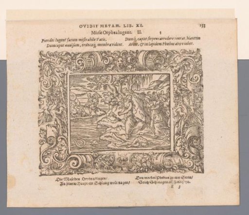 Head and Lyre of Orpheus Floating in the River Hebrus