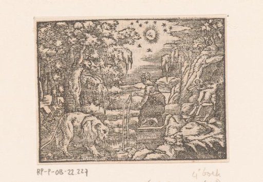 Thisbe Fleeing from the Lioness at the Spring