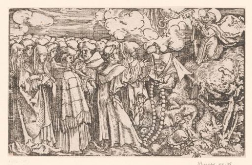 Clerics, a Mouse Dressed as a Nun with a Rosary and the Handing Over of the Keys to Peter