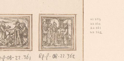 Christ in debate with the Pharisees about the tribute to the emperor