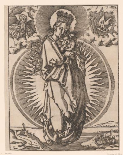 Madonna standing on the crescent moon