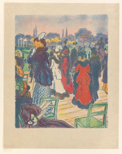Spectators at a racecourse