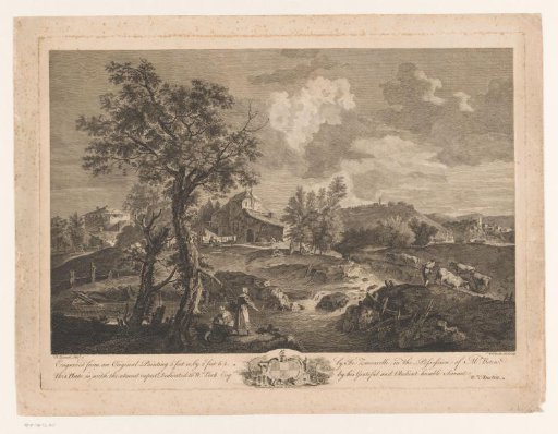 Landscape with a Farm and Cattle