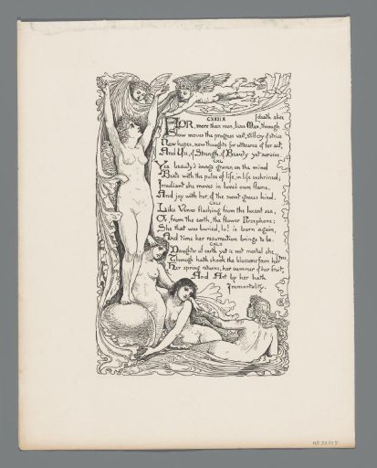 Cartouche with four naked women in the water