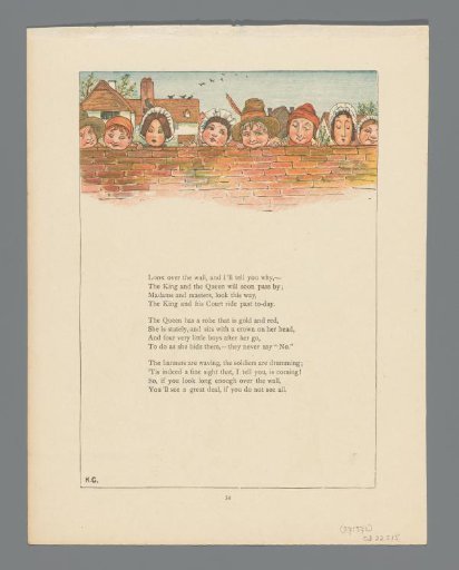 Children Looking Over a Wall