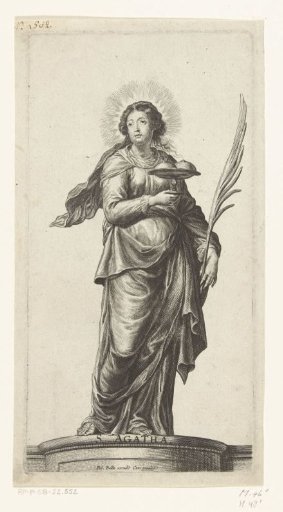 Saint Agatha with Plate Containing Cut-off Breasts