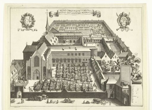 Monastery in Antwerp in bird's-eye view