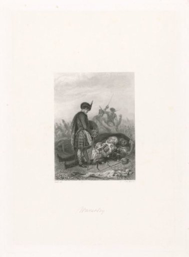 Edward Waverley on a battlefield