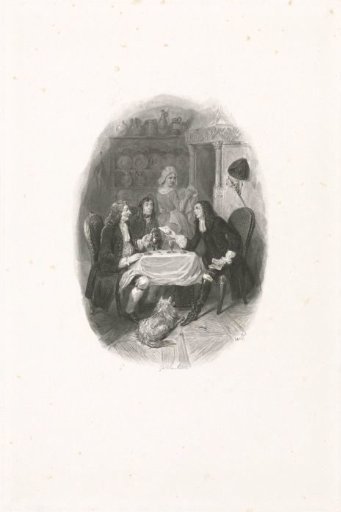 Three men at a table
