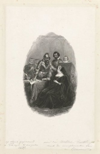 Knight beside a seated lady