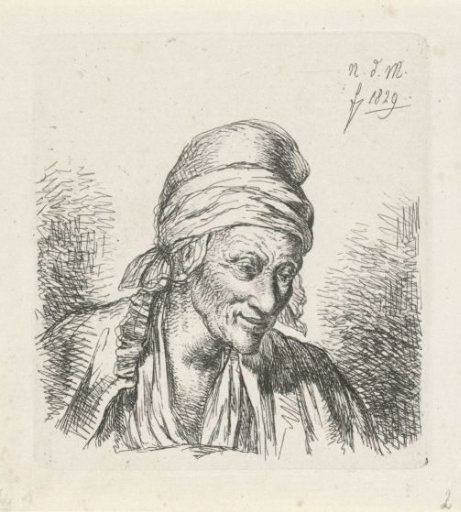 Old woman to the right