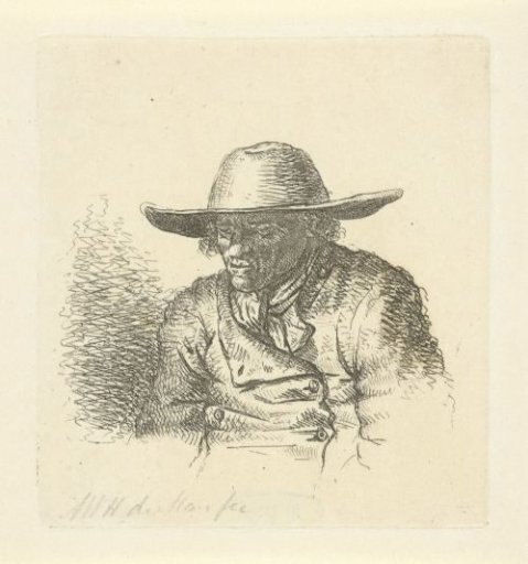 Man with a broad-brimmed hat