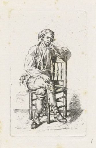 Seated man on a chair