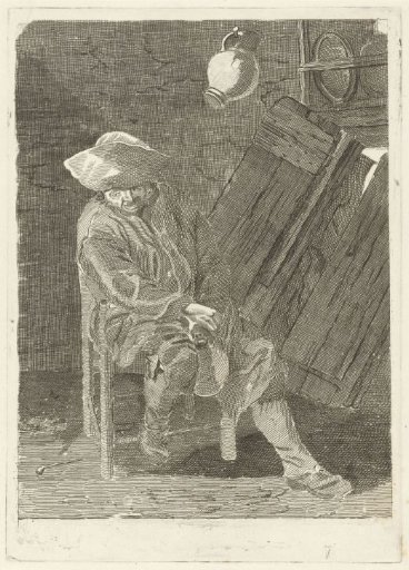 Seated peasant with jug
