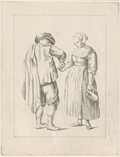 Man paying woman
