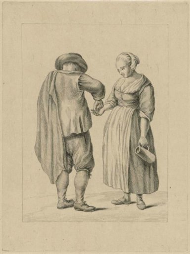 Man paying woman