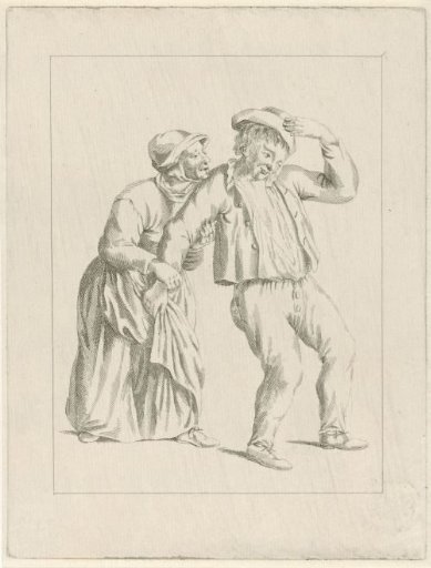 Woman with a drunk man
