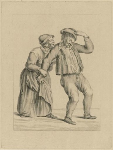 Woman with a drunk man