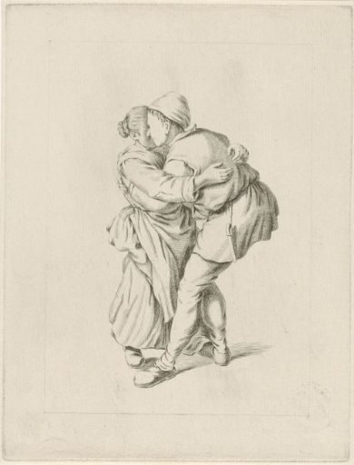 Embracing couple