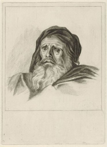 Head of a man with a beard